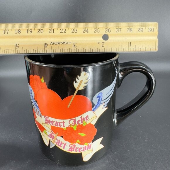 2009 Silver Buffalo Ceramic Coffee Mug Cup Heart Ache Heart Break Mug Cup VTG - Picture 4 of 14